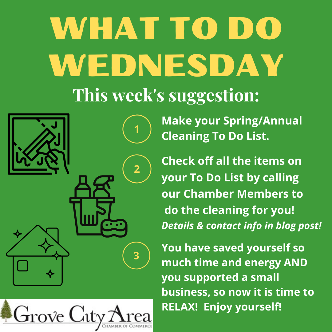 What To Do Wednesday: Cleaning and Relaxing