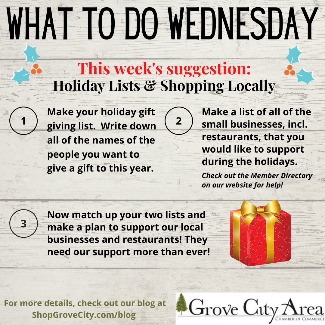 What To Do Wednesday: Holiday Lists & Shopping Locally