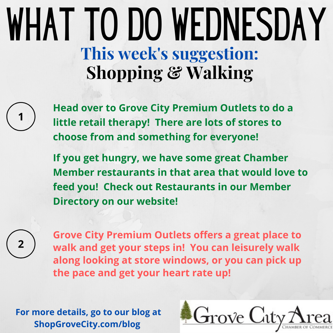 What To Do Wednesday: Shopping & Walking
