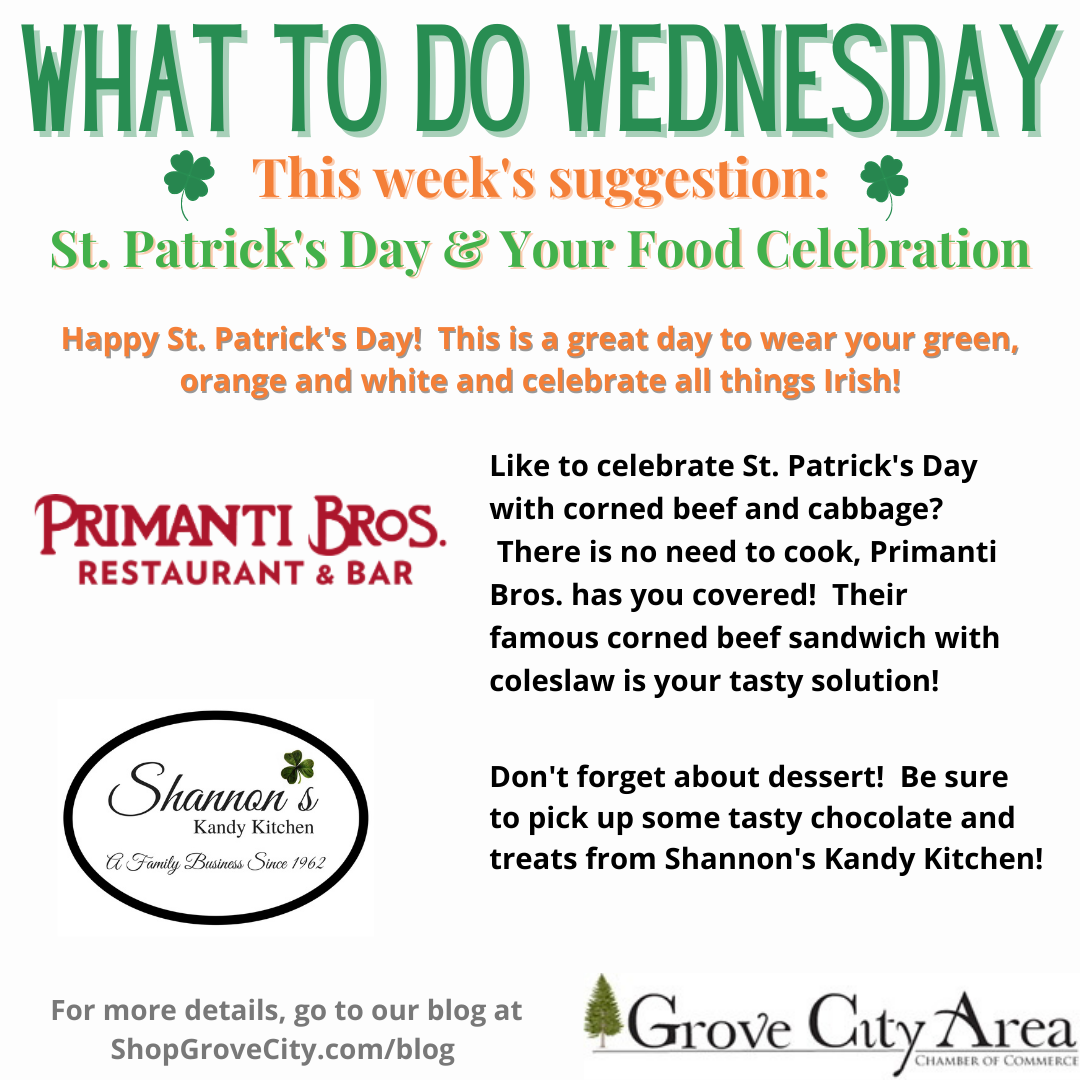 What To Do Wednesday: St Patrick's Day & Your Food Celebration