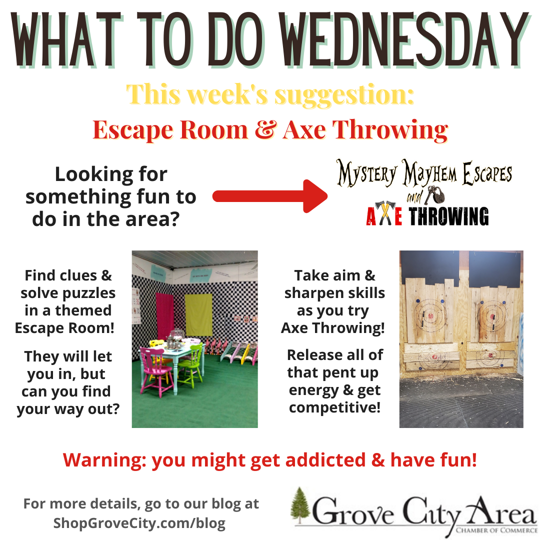 What To Do Wednesday: Escape Room & Axe Throwing