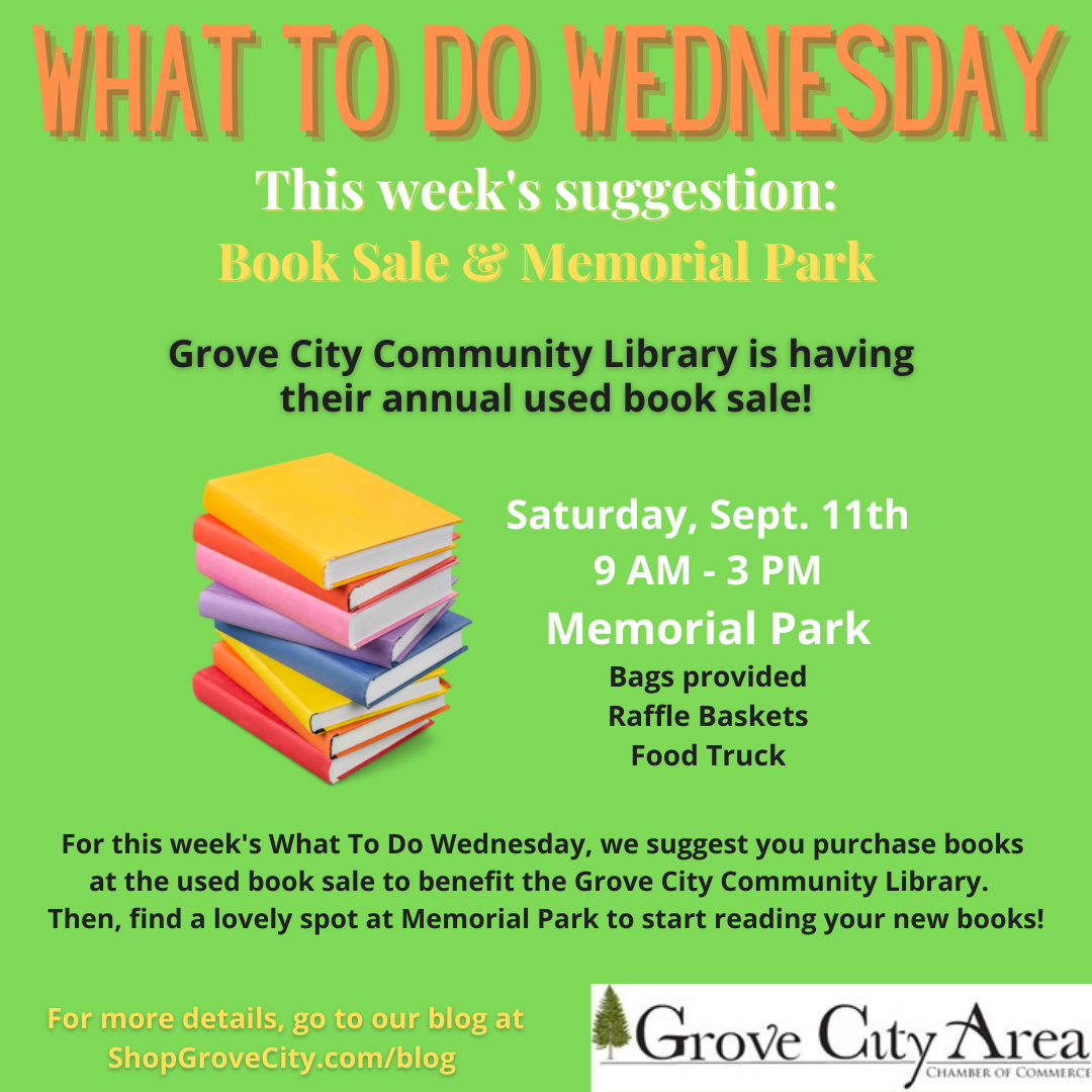 What To Do Wednesday: Book Sale & Memorial Park